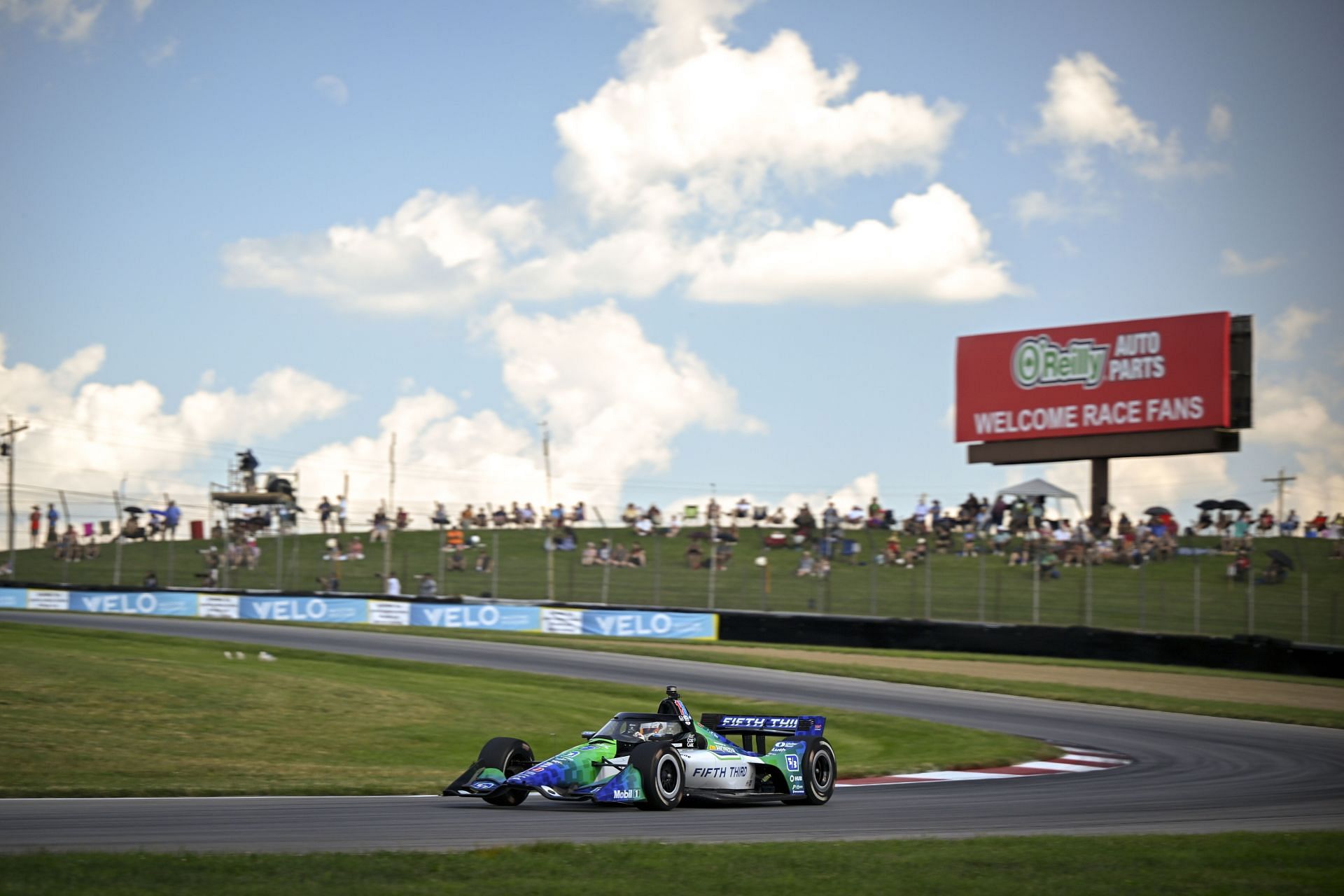 Graham Rahal driving at IndyCar's Honda Indy 200 at Mid-Ohio - Source: Getty